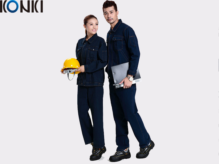 Quality Winter workwear uniform For industrial workers durable denim fabric  work suit for sale
