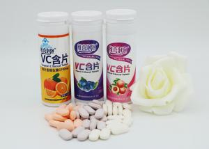 Quality Fruit Flavor Vitamin C Effervescent Tablets Dietary Fiber Supplements for sale