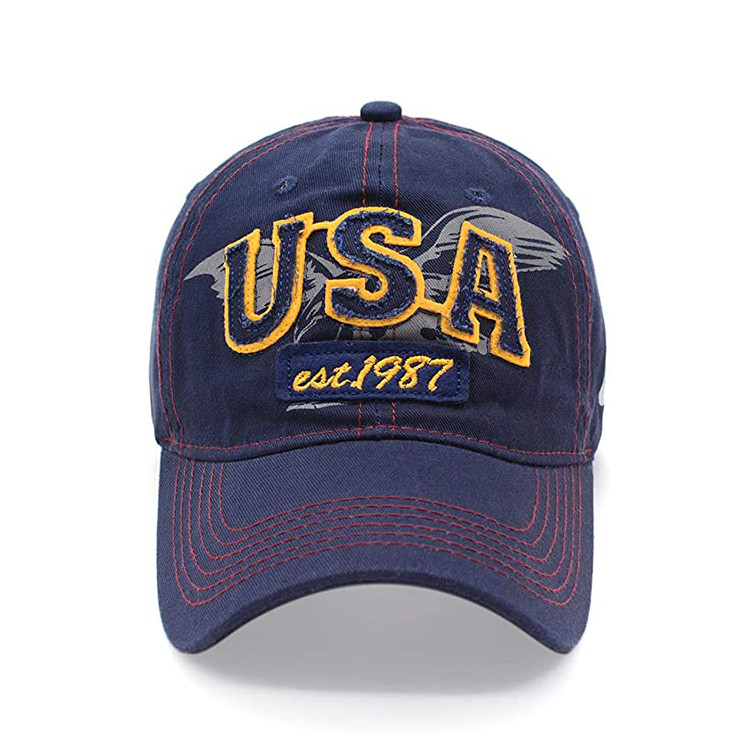 Quality Customize Six Panels Embroidered Baseball Caps 54Cm For Kids for sale