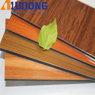 Quality Unbreakable 4mm Wooden Aluminum Composite Panel PVDF Coating for sale