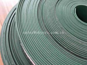 Quality Food Grade PVC Cleat 4mm Flat Rubber Conveyor Belting Durable Straight Grain for sale