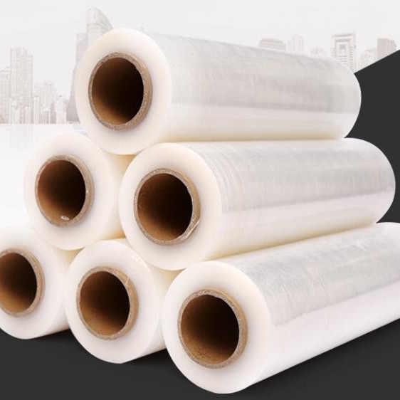 Quality PE Clear Casting Pallet Wrap Stretch Film Roll 20mic 23mic 25mic for sale