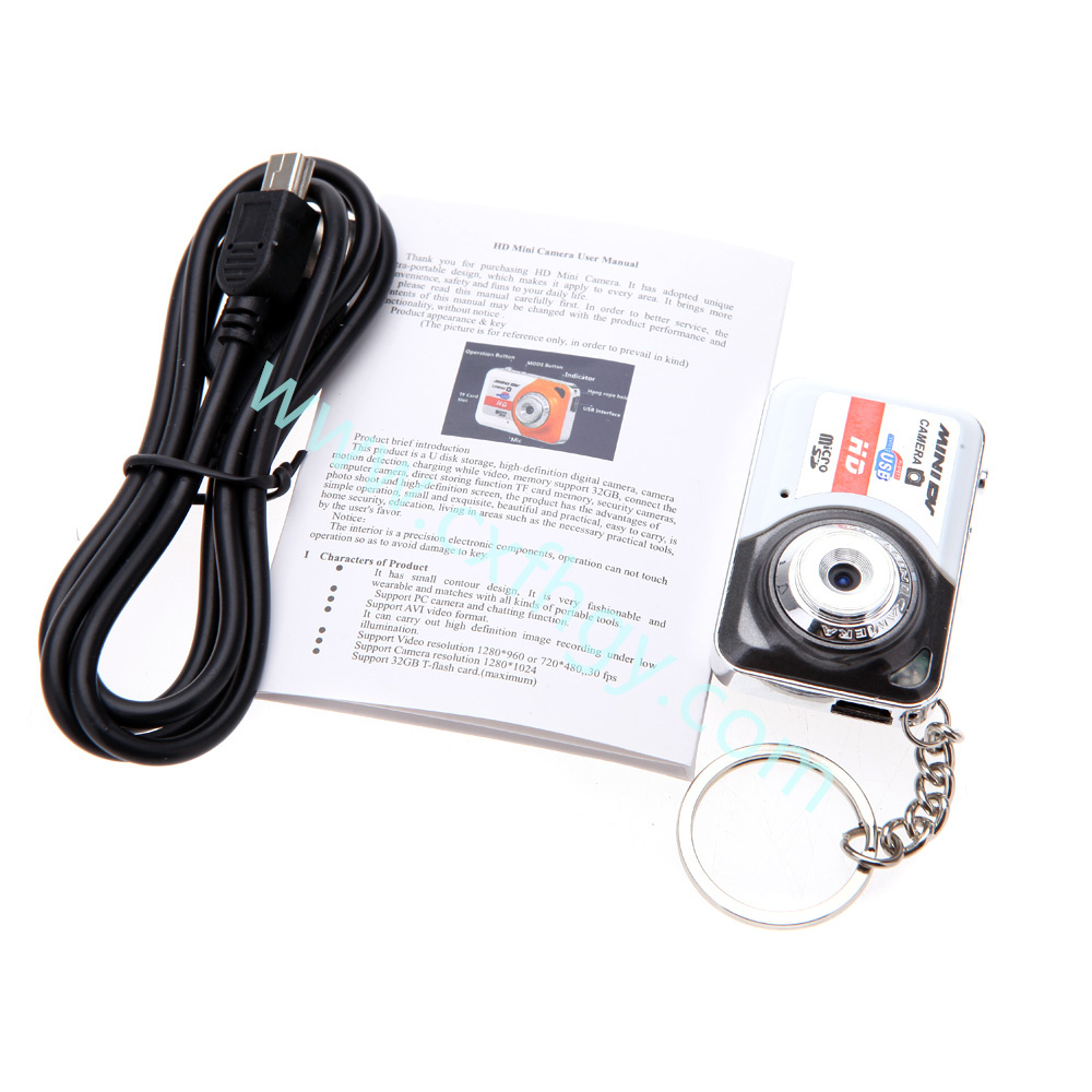 X6 Portable Ultra Mini HD High Denifition Digital Camera Mini DV Support 32GB TF Card with Mic USB Flash Drive for Camer