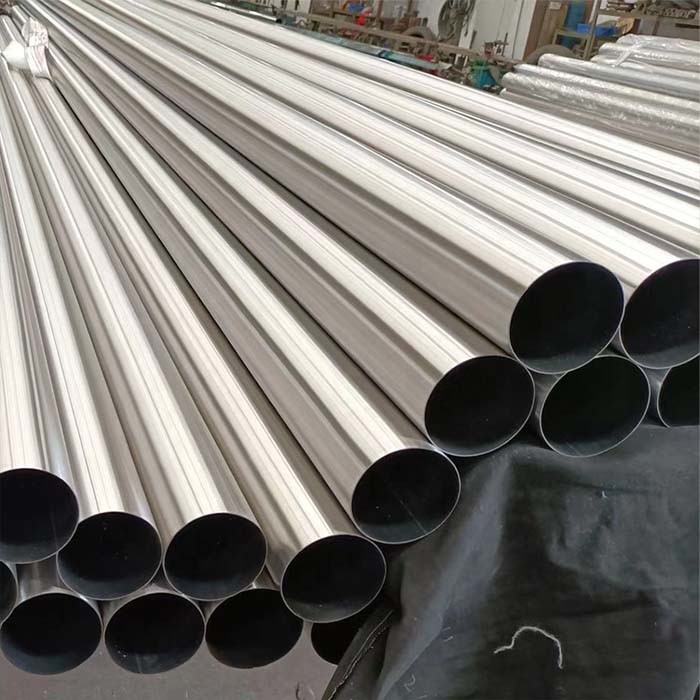 Quality 201 SS Round Pipe Tube ERW Welding Line Type Matte Mirror Stainless Steel Tubing for sale