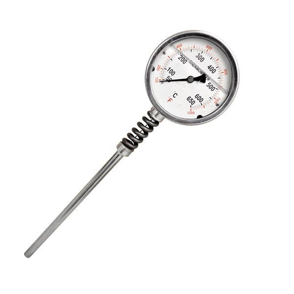 Quality 2.5'' 63MM 1/2 BSP Industrial Bimetal Thermometer Temperature Gauge 100mm Stem for sale