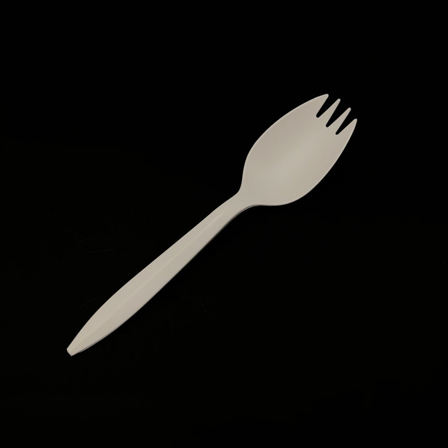 Quality 5.5" 14cm PLA Cutlery Compostable Biodegradable Spork for sale