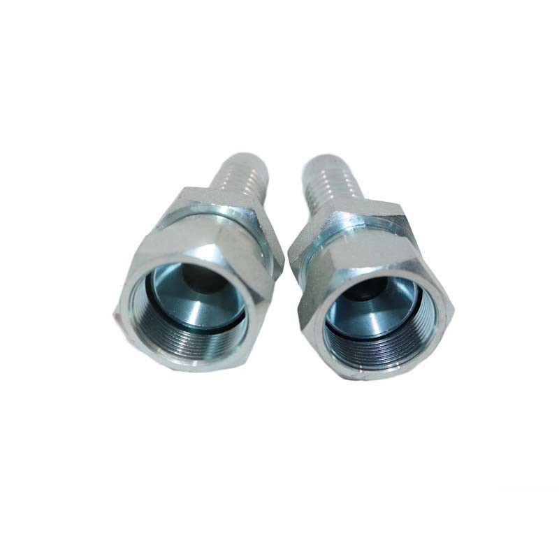 Quality Fittings 74 Degree Hydraulic Hose Nipple Female Barb Joint Double Hexagon 26711D for sale