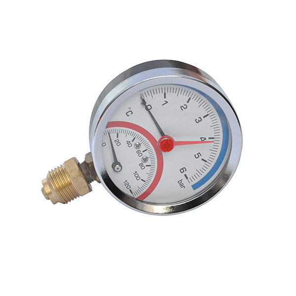 Quality ABS Case  80mm Dual Scale Pressure Temperature Gauges 10 Bar 1/2'' BSP for sale