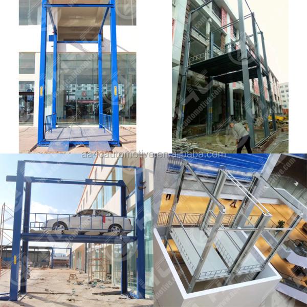 5M height cross floor 4 post lift with full platform