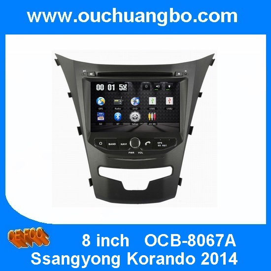 Quality Ouchuangbo 8&quot;Touch Screen DVD Radio Player Ssangyong Korando 2014 GPS Navi Bluetooth iPod SD USB SWC OCB-8067A for sale