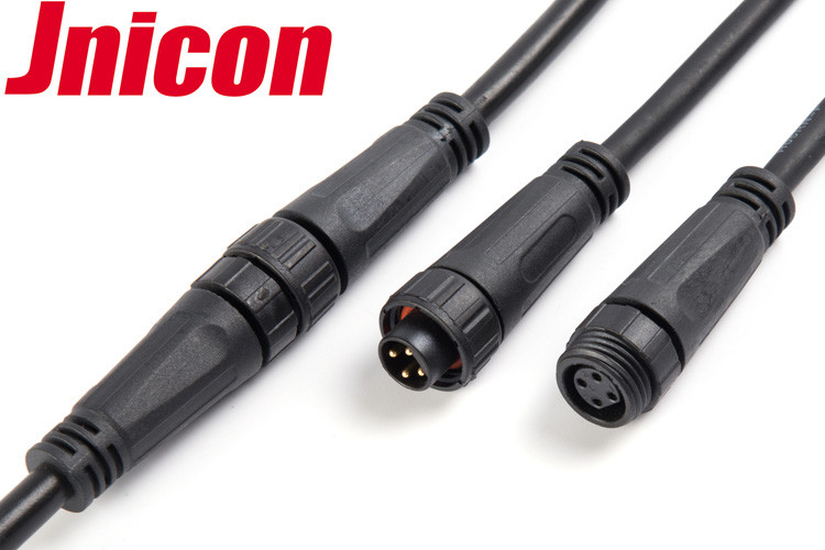 Waterproof Male Connector And Female Connector 4 Pin Over - Molding With Cable
