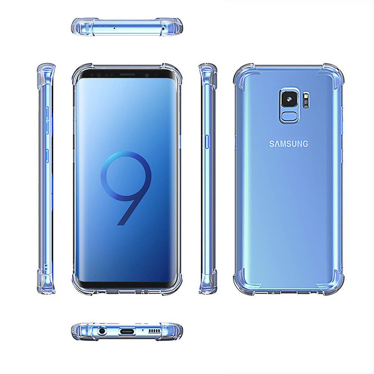 Quality Air Cushion Transparent Shockproof TPU Crystal Clear Cell Phone Case For Samsung Galaxy S9 for sale