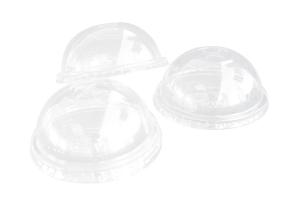 Quality Cafe 90mm Biodegradable Coffee Cup Lids , Clear Plastic Dome Lids for sale