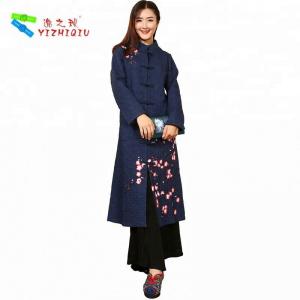 Quality Cotton Padded Embroidery Chinese Winter Coats With Floral Pattern Type for sale