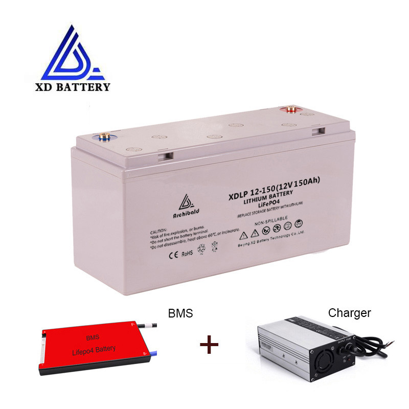 Quality 9000 Cycle 12v 150ah Solar Energy Storage Batteries For Electric Boats Folklift for sale