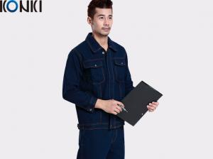 Quality Winter workwear uniform For industrial workers durable denim fabric work suit for sale