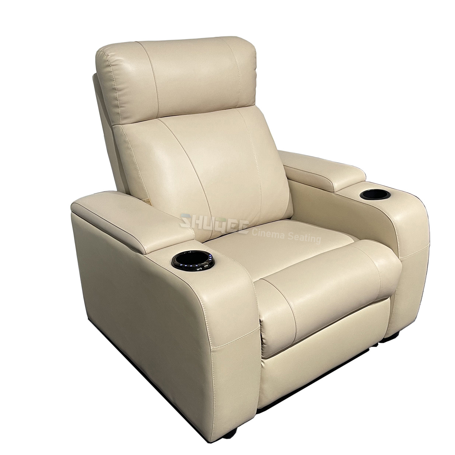 Quality All Home Theater Equipment Supply VIP Leather Cinema Sofa With Cup Holder Available Colors for sale