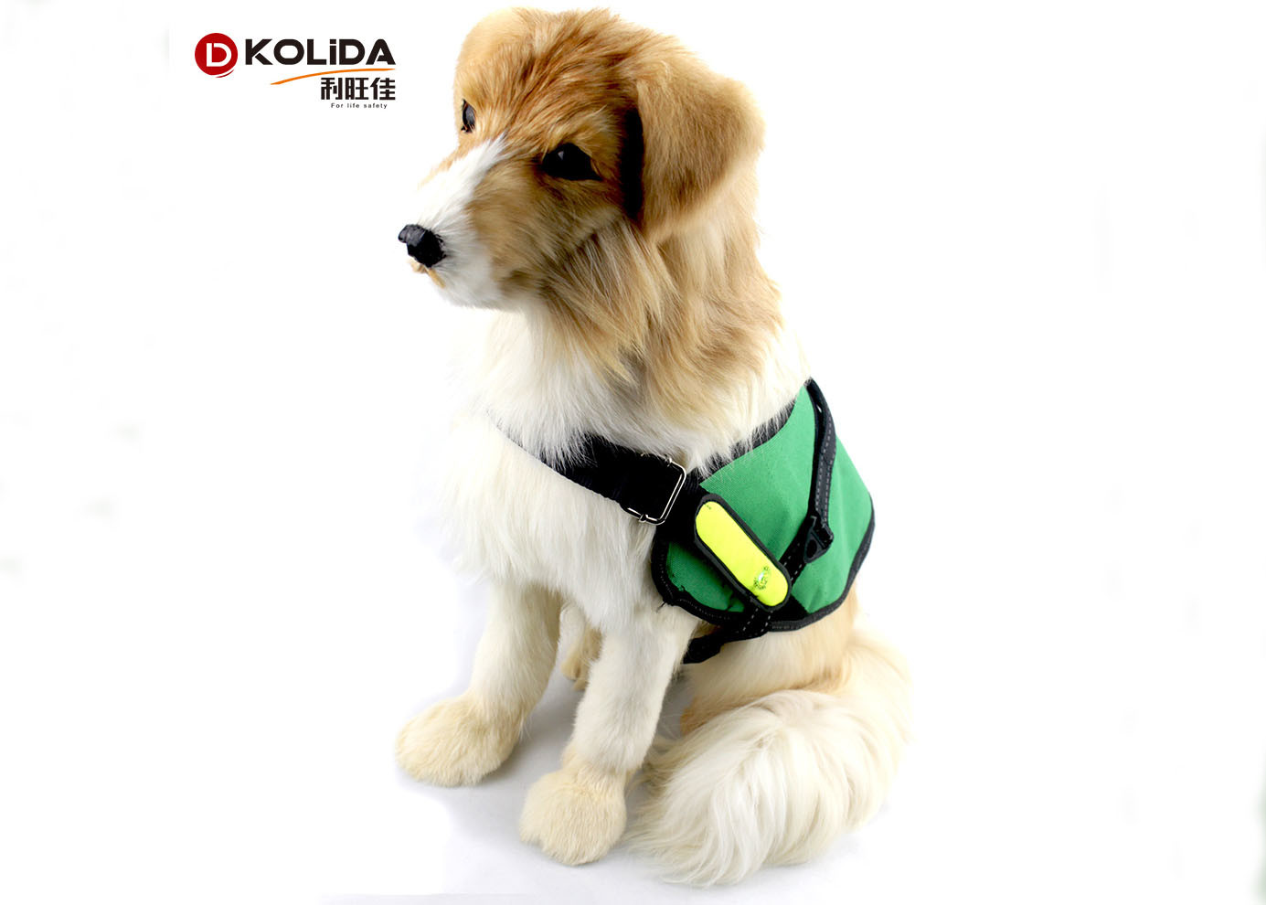 Buy Eco - Friendly Nylon Webbing Glowing Pet Cat Safety LED Light Up Dog Harness Green at wholesale prices