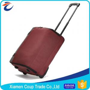 Quality Foldable Canvas Trolley Luggage Bags With 2 Wheels for sale