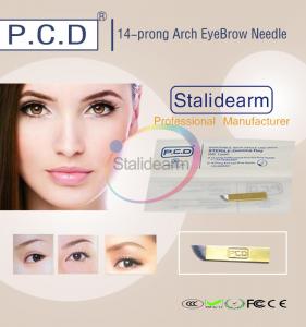Quality PCD Eyebrow Embroidery Pen 14 Prong Micro Blading Embroidery Needles for sale