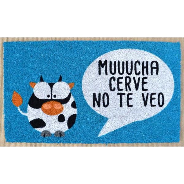 Coco fiber animal printed door mat with PVC backing