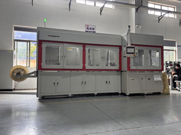 Buy Flat Wire Stator Winding Machine with Dual Wire Feeding Module and Adaptive Paint Removal Mechanism at wholesale prices