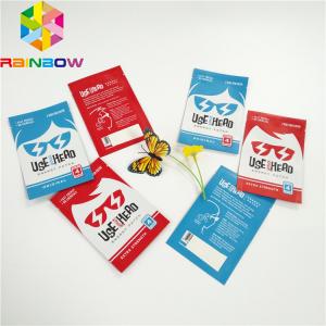 China Plastic Mylar Flat Packets Aluminum Foil Bags Laminated Facial Mask Pouch With Tear Notch on sale