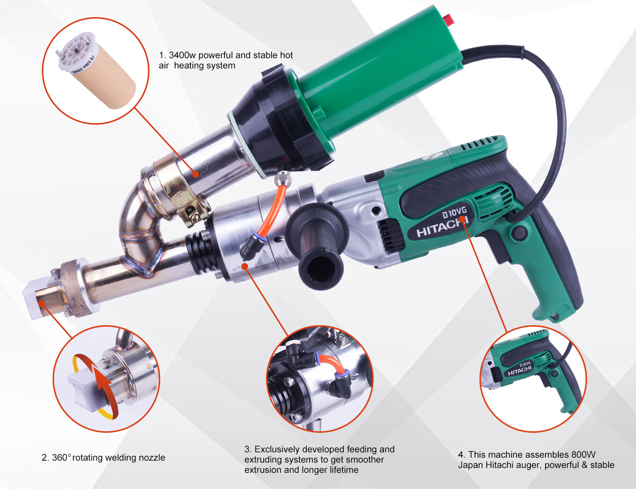 1600w Extrusion Welding Machine For Soldering Pipe And Tank