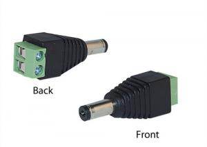 China PVC 2 Pin DC Power Female Jack Adapter Connector 5521 Black With Green Teminal on sale