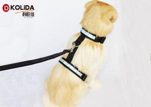 Quality Nylon Safety Glow LED Dog Harness Glow In The Dark Dog Harness Leash for sale