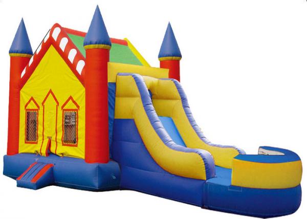 Buy Big Party Bright Inflatable Bouncer Combo Blow Up Fun House  0.55mm PVC Tarpaulin at wholesale prices