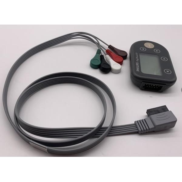 Reusable Medical ECG Lead Wire , AHA M4725A Plus Holter Cable