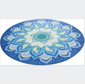 Quality Kundalini Round Anti Slip Mat 1400mm X 3mm Suede Yoga Mats Natural Rubber for sale