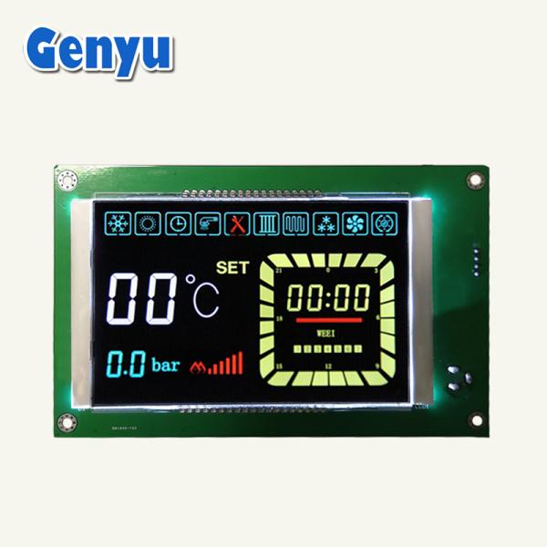 Custom LCD Display Module 8 Digit 7 Segment Display with Black Background LCD Size TN VA Black Monochrome LCD Screen