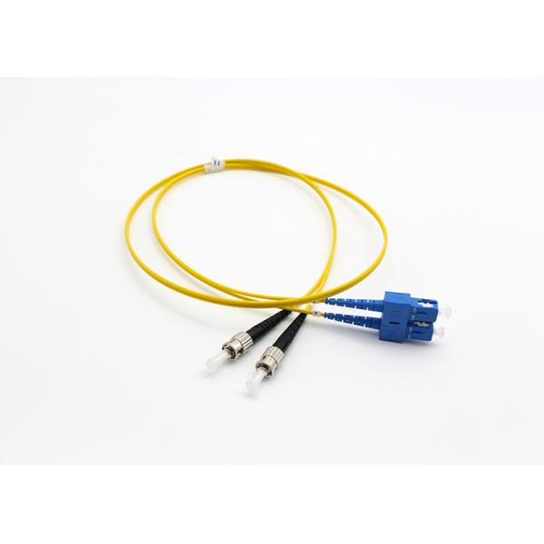 LSZH Yellow Zipcord Fiber Optic Patch Cables SC To ST Multiple Length Optional