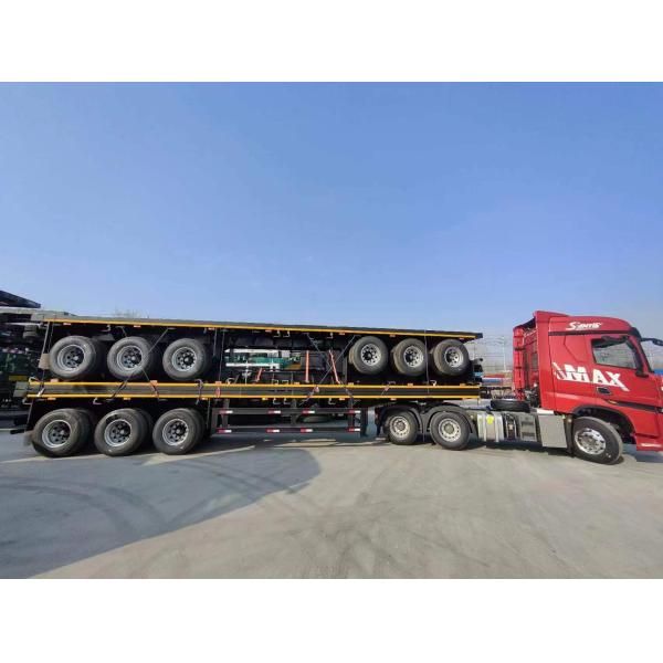 3 Axle Aluminum Flatbed Semi Truck Trailer 40ft