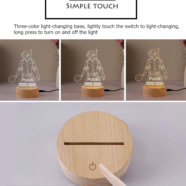 88mm 3d Led Illusion Lights 138mm USB Optical Illusion Night Light