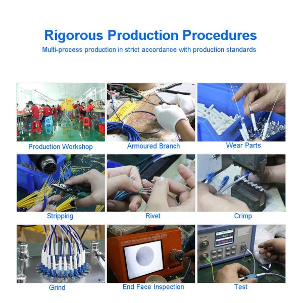 2 Core LSHZ OS2 Waterproof Fiber Optic Cable SC APC Optical Fiber Pigtail