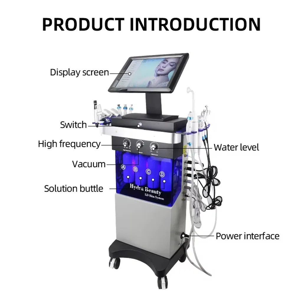 Stationary Hydra Facial Machine 14 In 1 Hydra Oxygen Facial Machine 300w