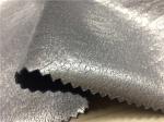 300g / ㎡ Scuba Suede Fabric Lamination With Silver Color Lichi Design 0.65mm
