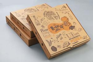 Quality Disposable Takeaway Food Packaging 6 / 7 / 8 / 10 / 12 Inch Pizza Delivery Box for sale