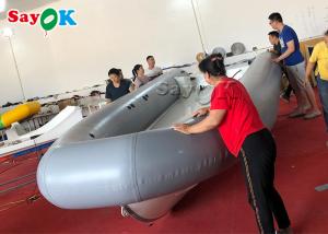 Quality Custom 5m Silver Hypalon RIB Boat Inflatable Fishing Raft for sale