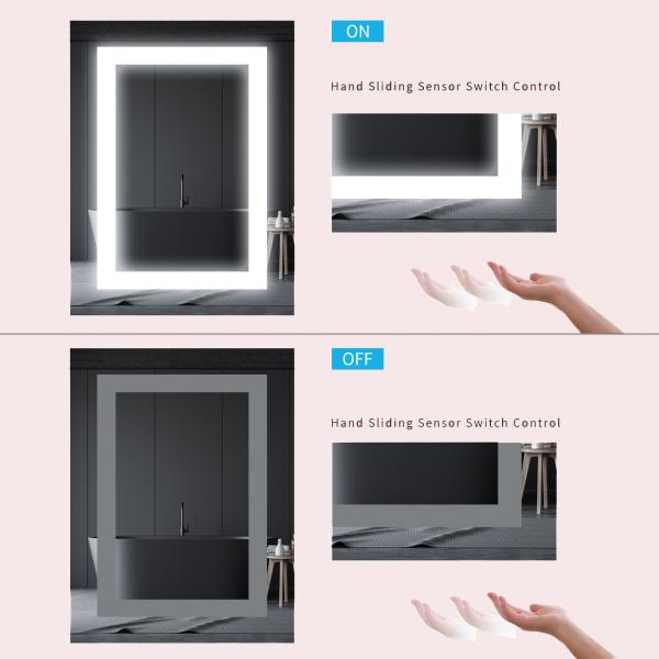 Modern Style Wall Mount Backlit Lighted LED Bathroom Vanity Mirrored Medicine Cabinet