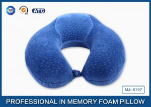 High Density Memory Foam Travel Neck Pillow With Hood Cover , Travelling Pillow