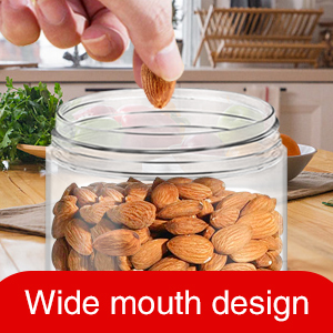 Plastic jars with lids