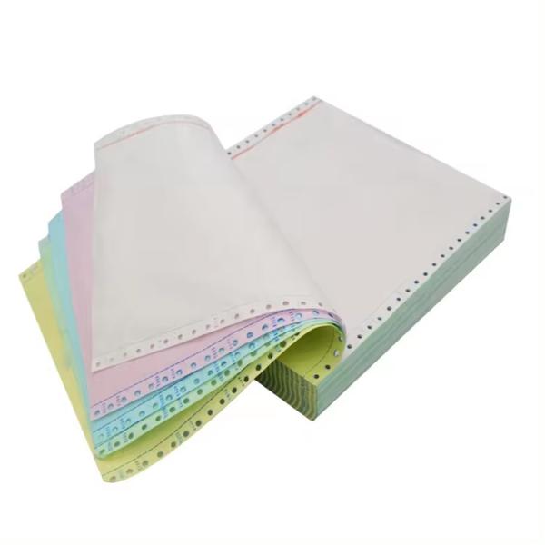 Buy One sided Perforated Continuous Computer Form Paper With 92% Brightness at wholesale prices