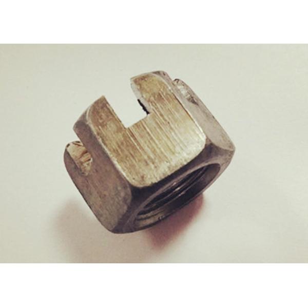 High Precision GB58 Hexagon Slotted Nut , M20x1.5 Castle Nut For Building
