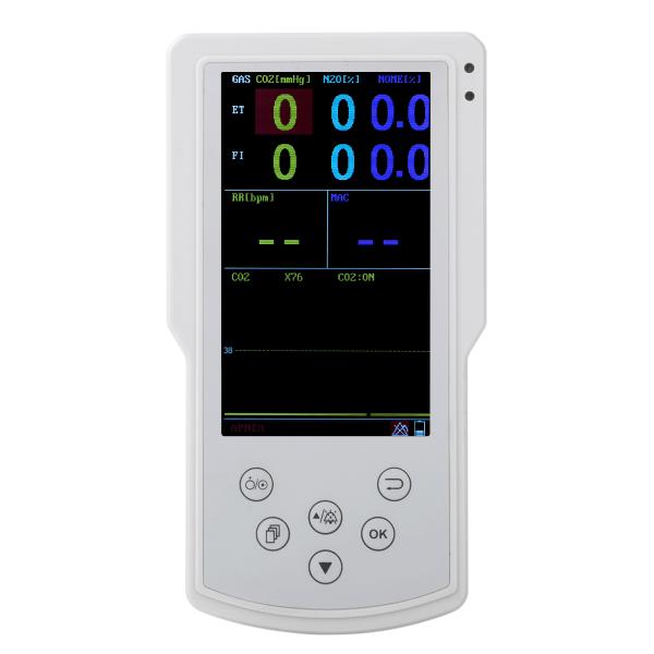 Handheld anesthesia agent Gas Analyzer BBL419 for EtCO2, FiCO2, RR, EtN2O, FiN2O, EtAA, FiAA