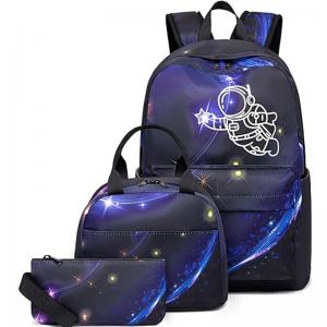 Quality Boys Teens Bookbag Travel Lunch Bag Pencil Case Schoolbag Fluorescent Trendy Bag for sale