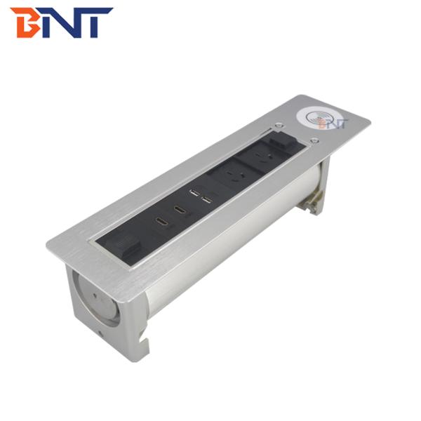 BNT AU market intIllegent product qi wireless waterproof desktop socket jack electrical flip up jack with phone wireles